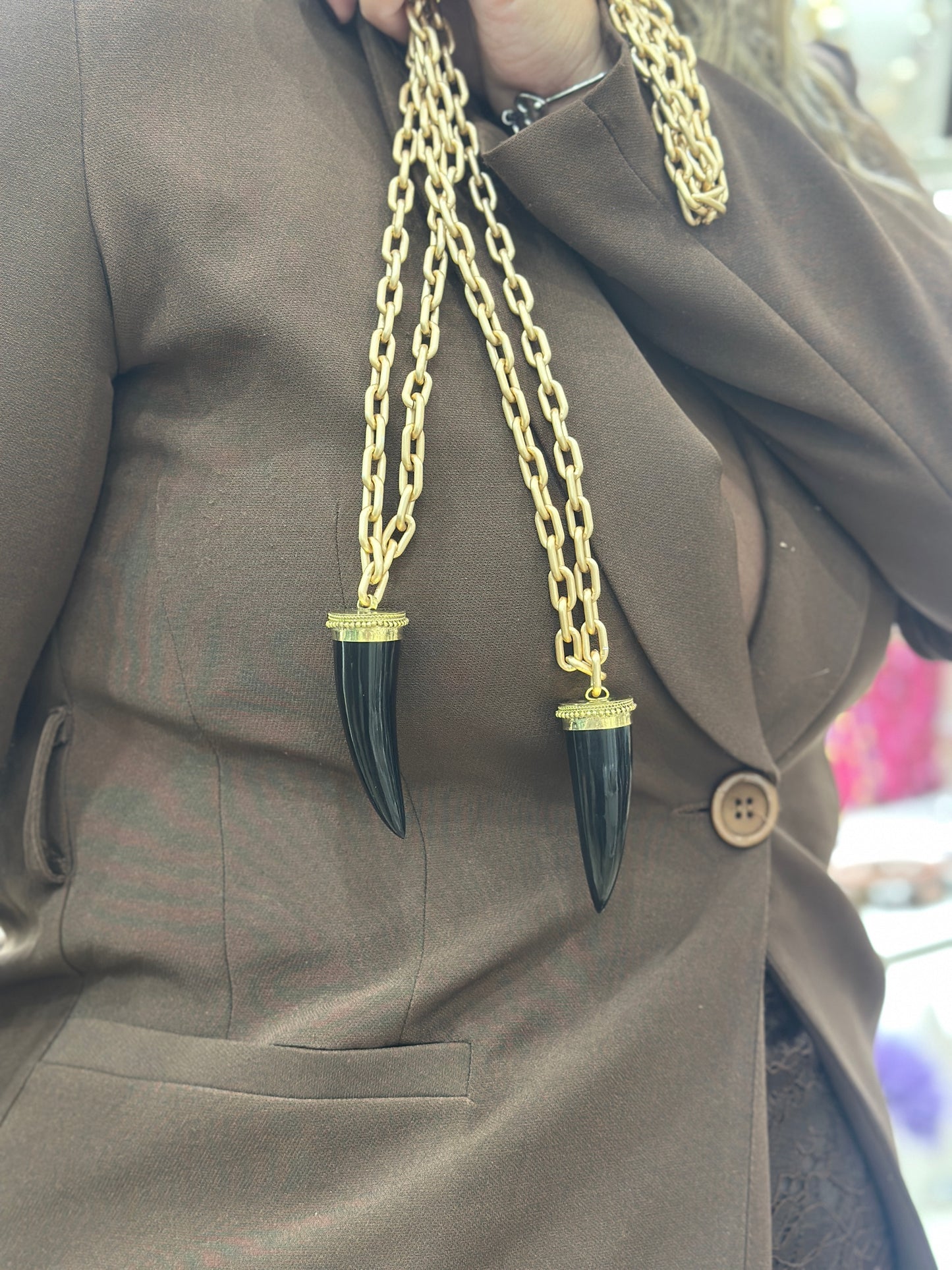 Collana Corno nero