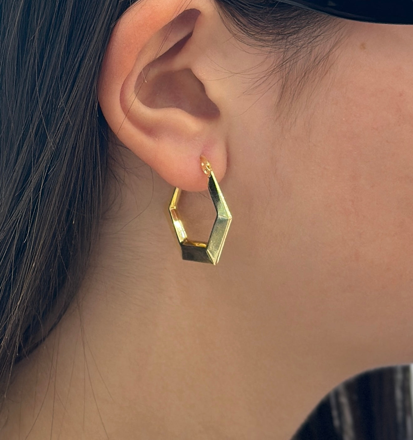 Orecchino Esagonale