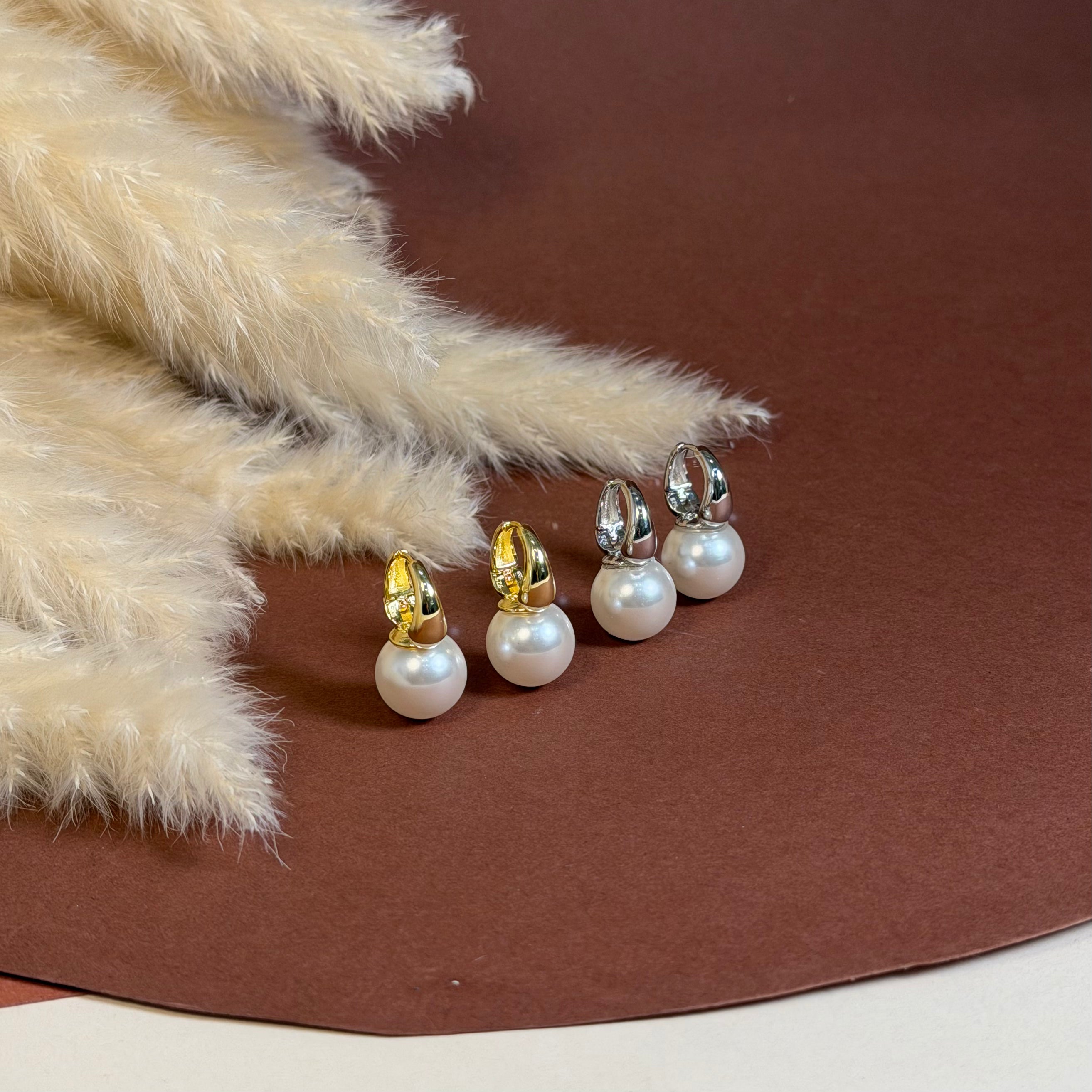 Orecchini Cerchio Perla