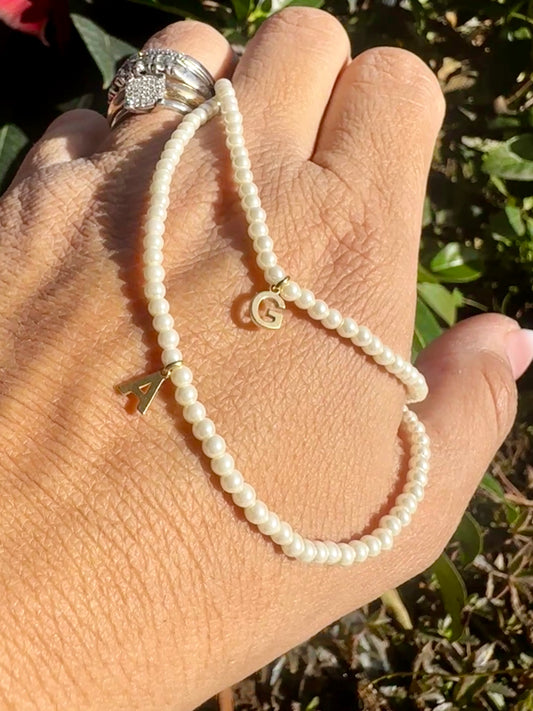 Collana Perle e Letterina