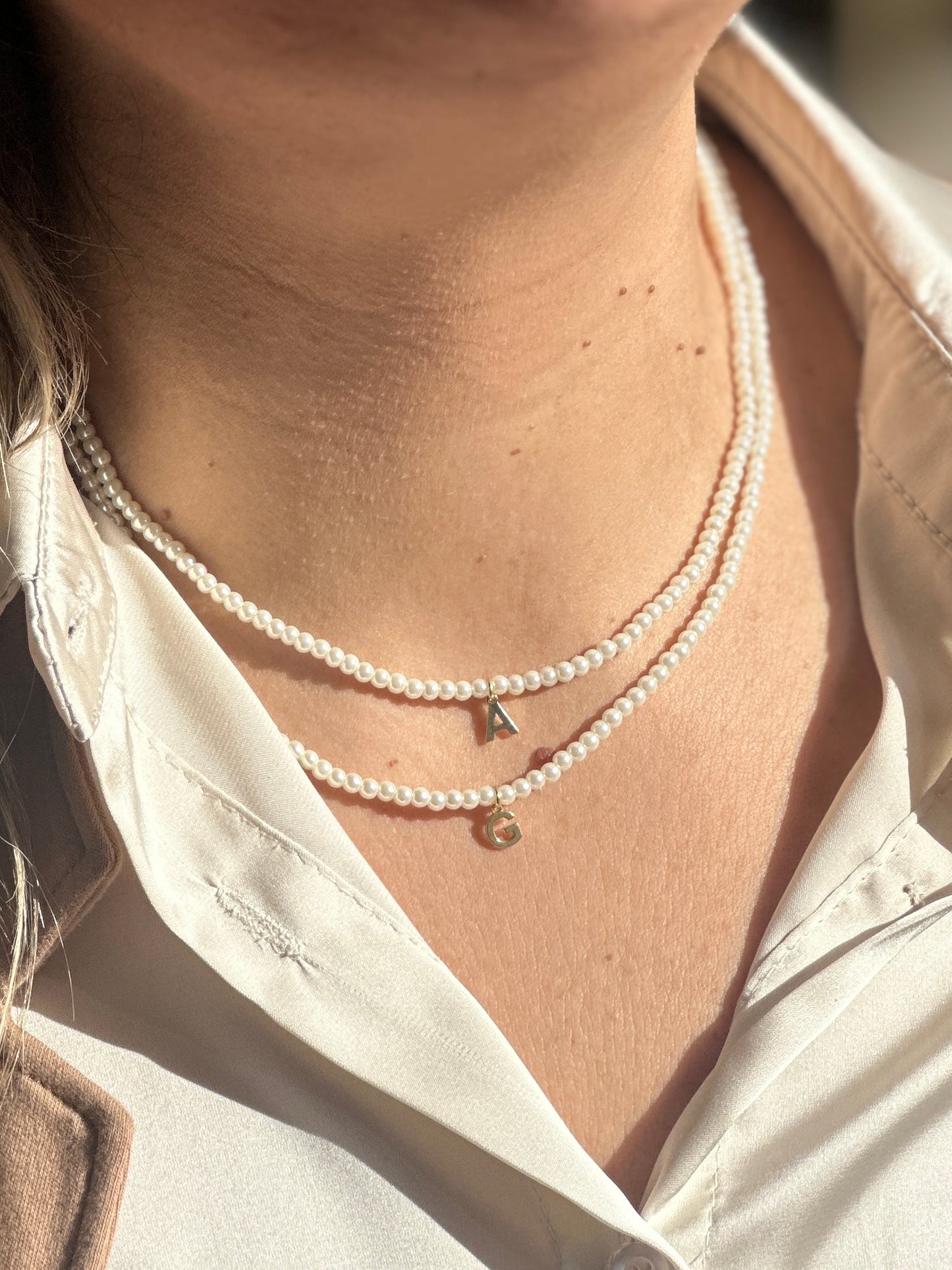 Collana Perle e Letterina