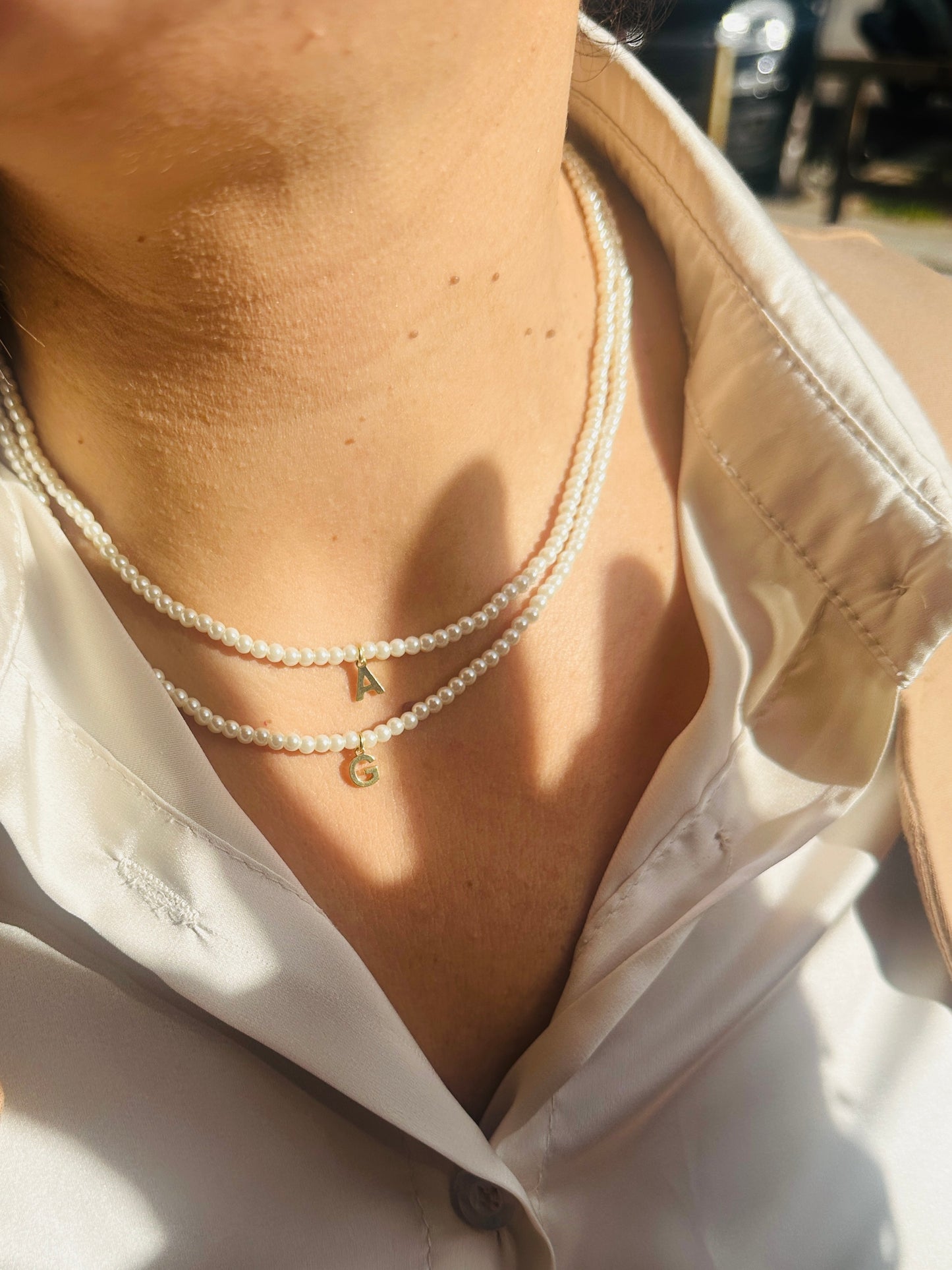 Collana Perle e Letterina