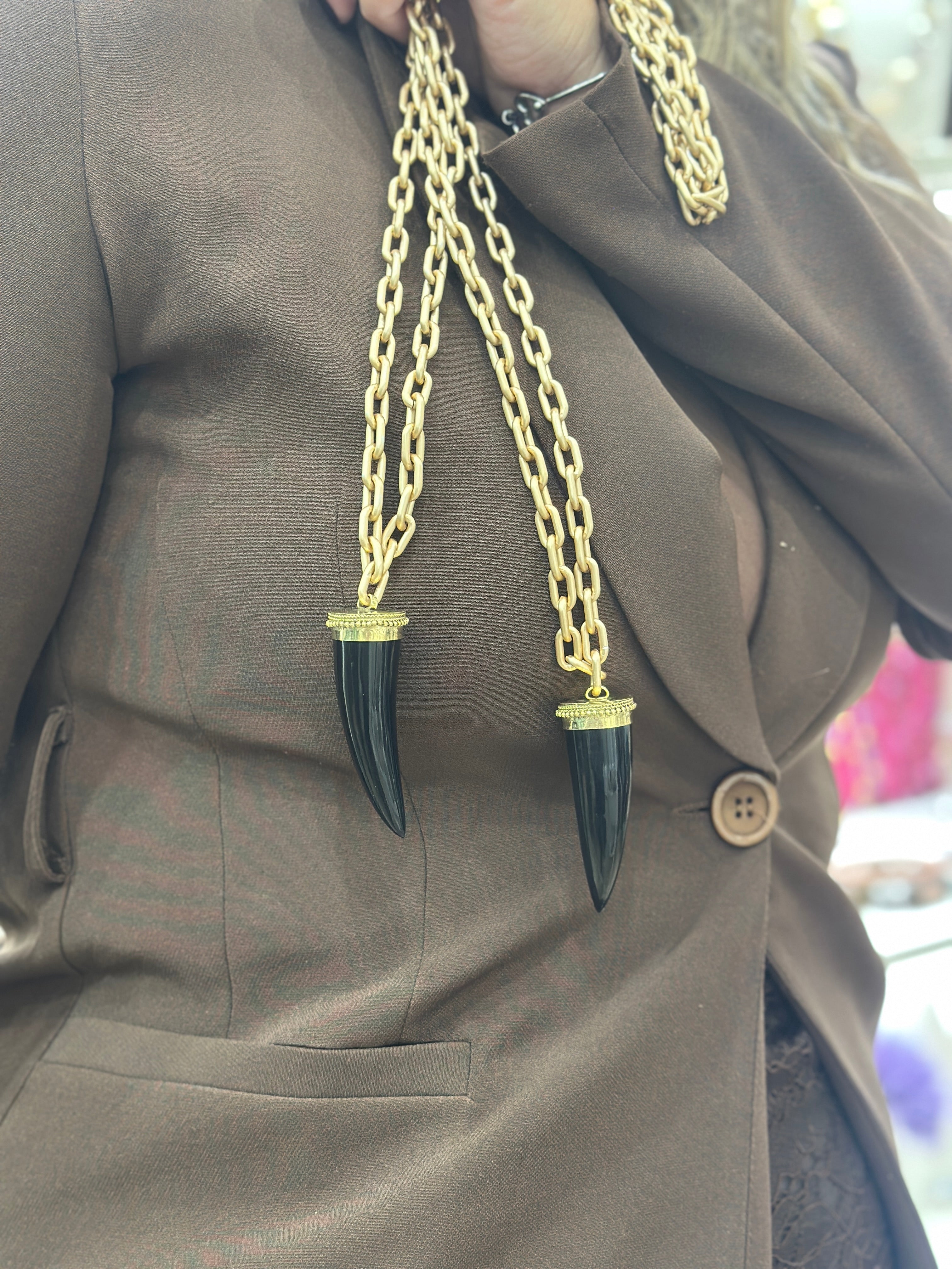 Collana Corno nero