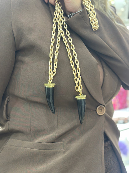 Collana Corno nero