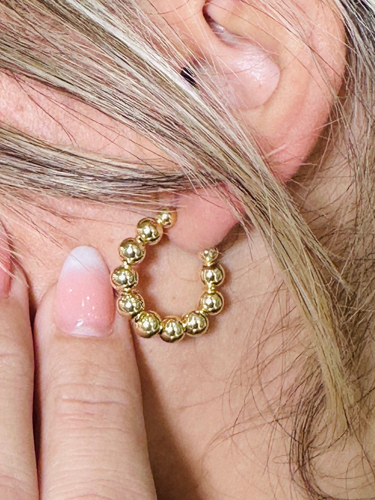 Orecchini Cerchio Palline