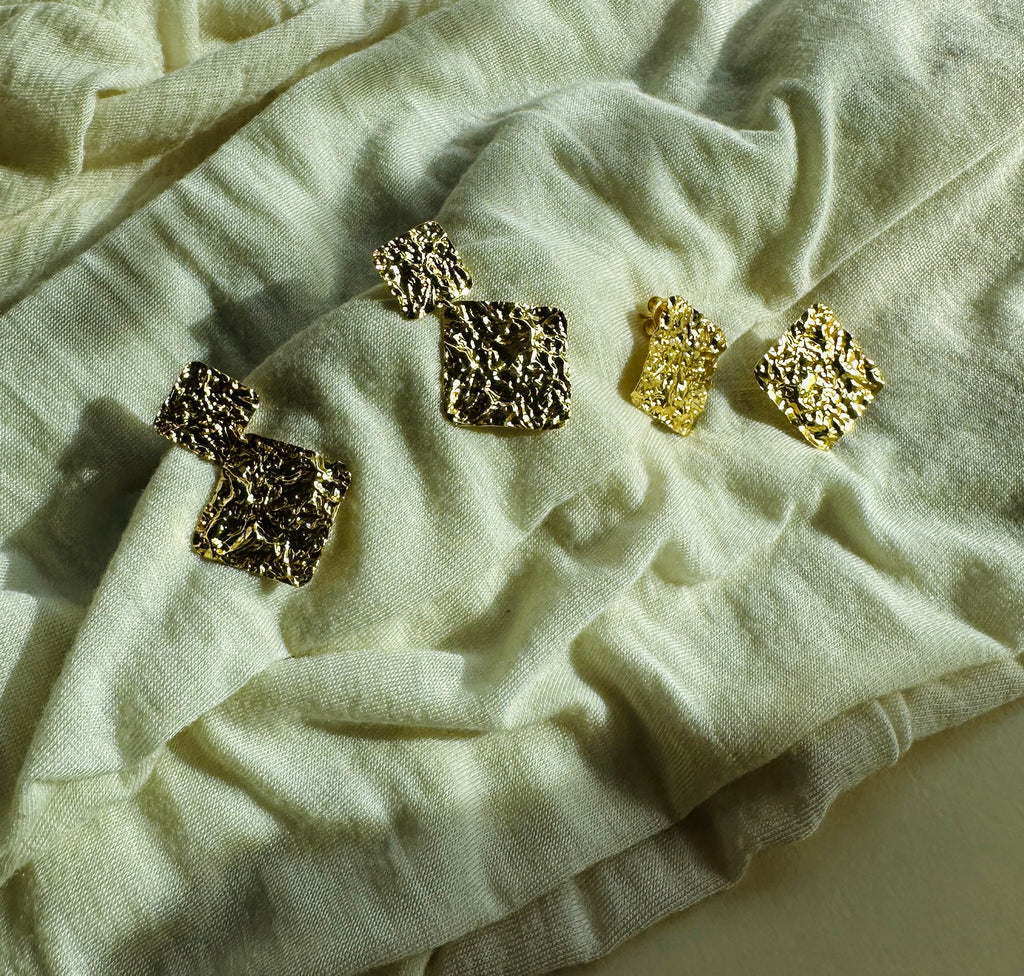 Orecchini Piatti Martellati