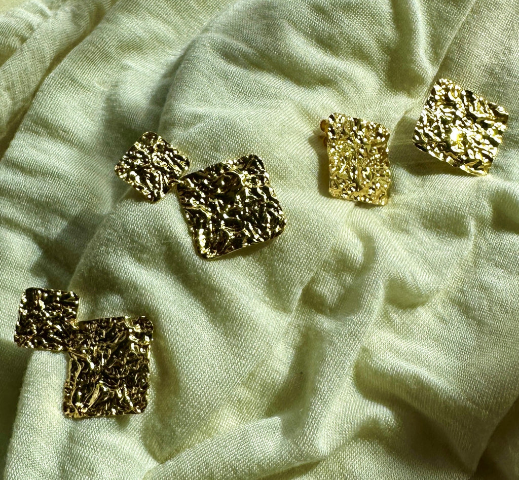 Orecchini Piatti Martellati