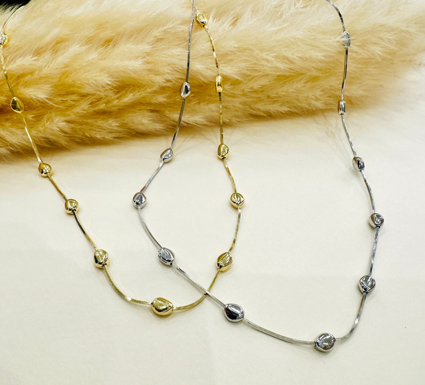 Collana con Pepite Lisce Girocollo