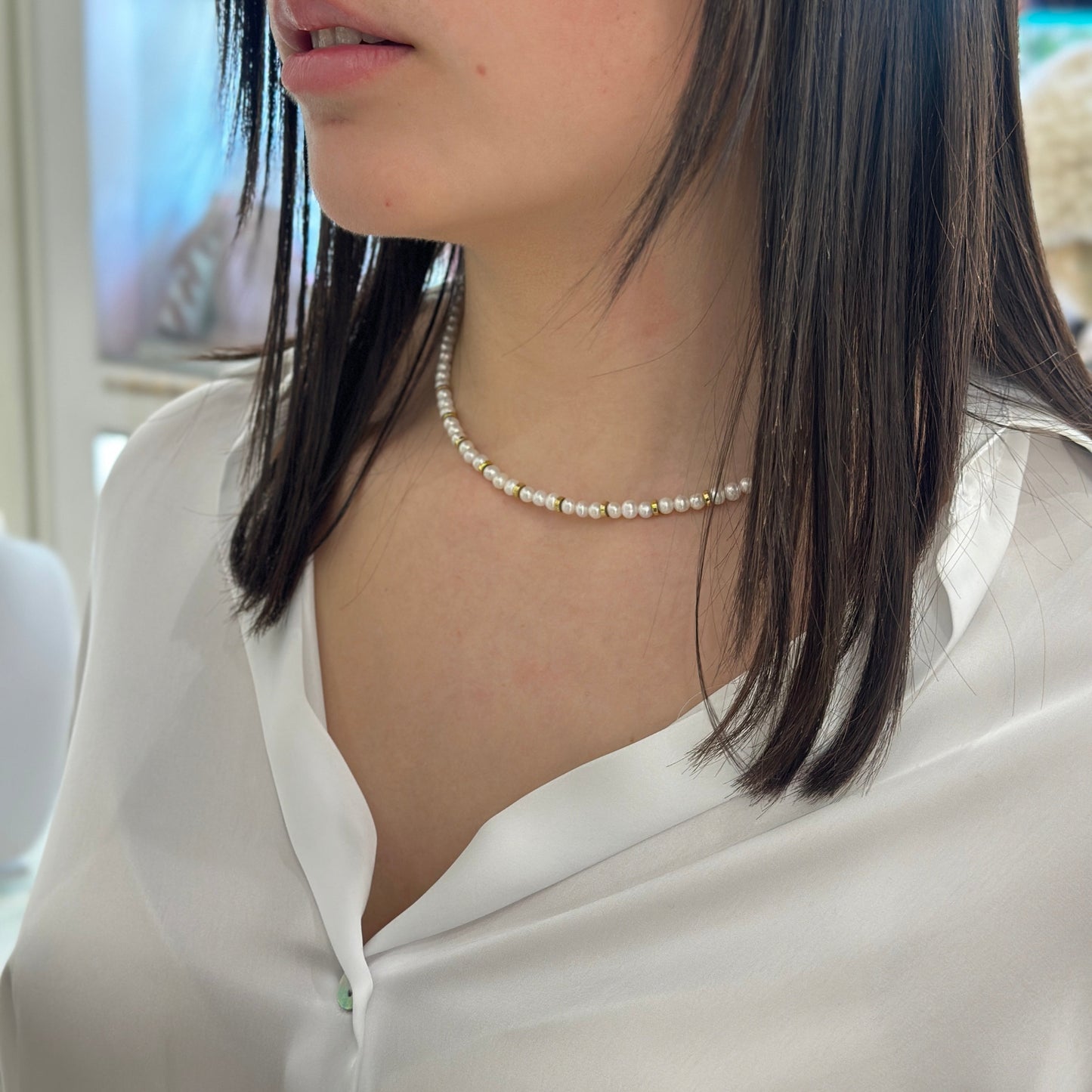 Collana Perle Rondelle