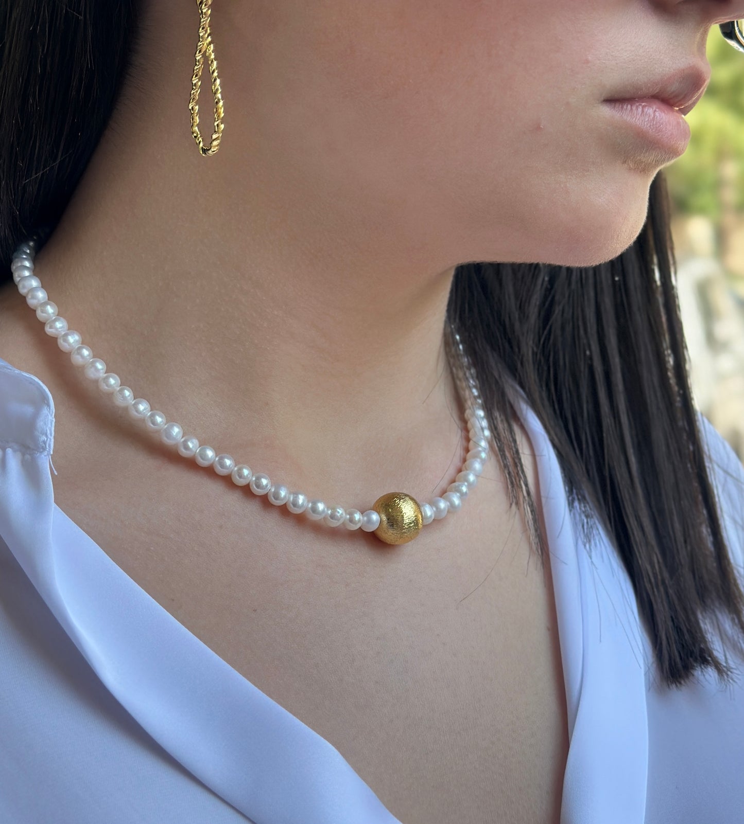 Collana Perla e Sfera