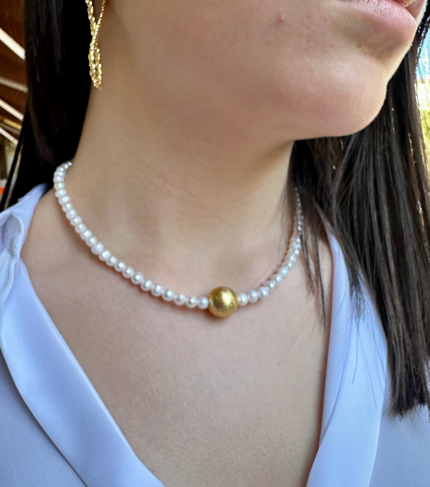 Collana Perla e Sfera