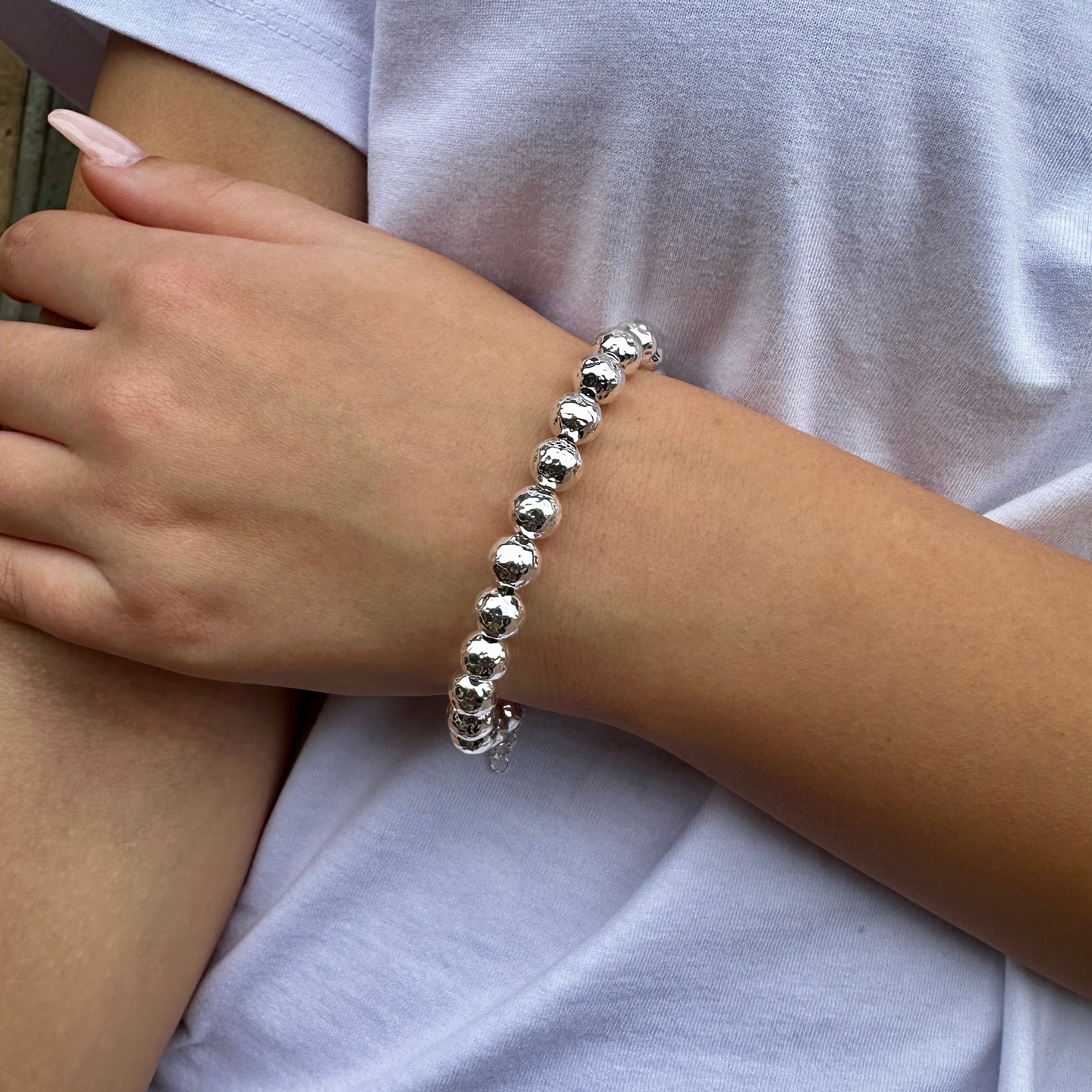 BR086 - BRACCIALE FASHION SFERE IN ARGENTO 925 BR086 - BRACCIALE FASHION SFERE IN ARGENTO 925