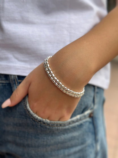 Bracciale Tubo Martellato Mini