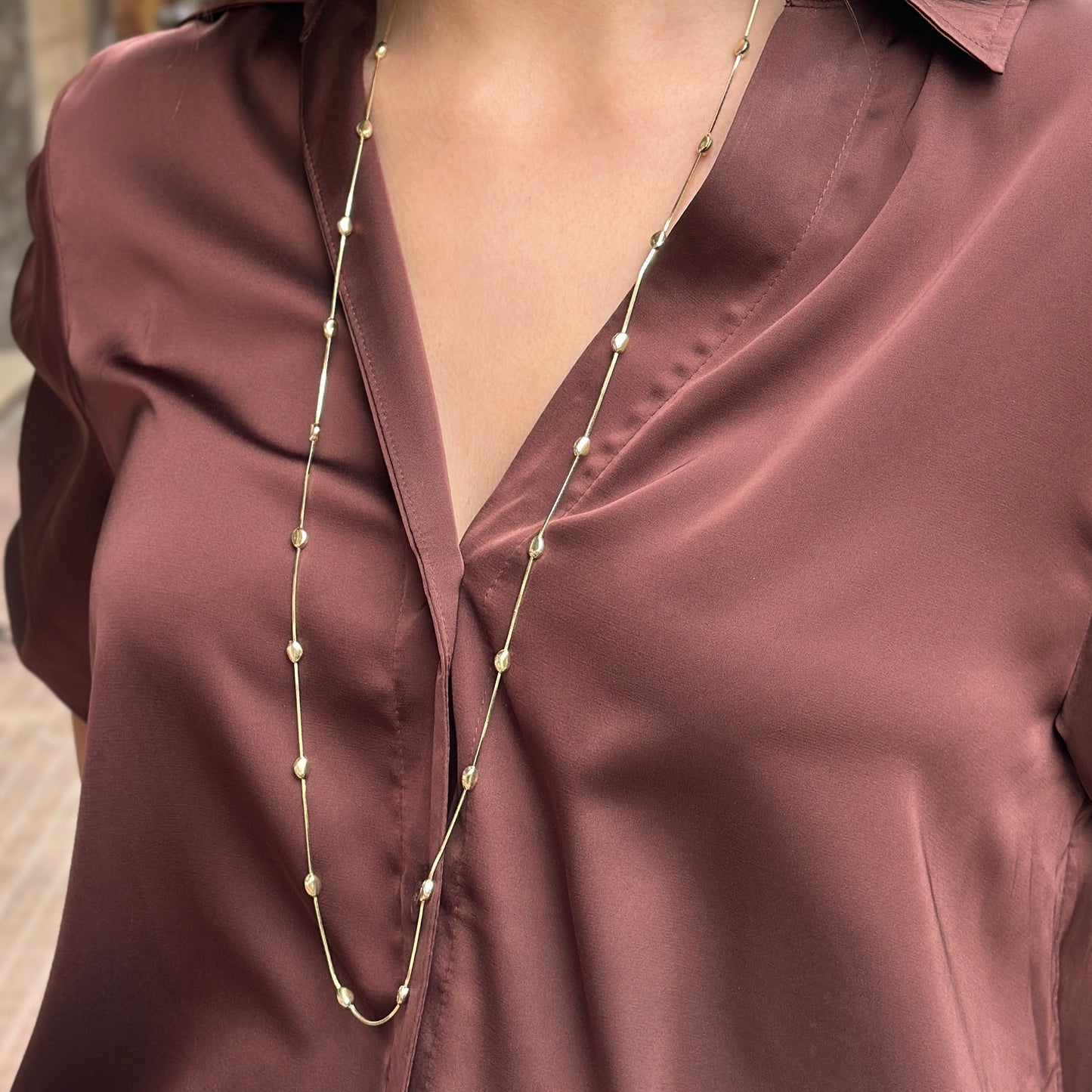 Collana con Pepite Lisce