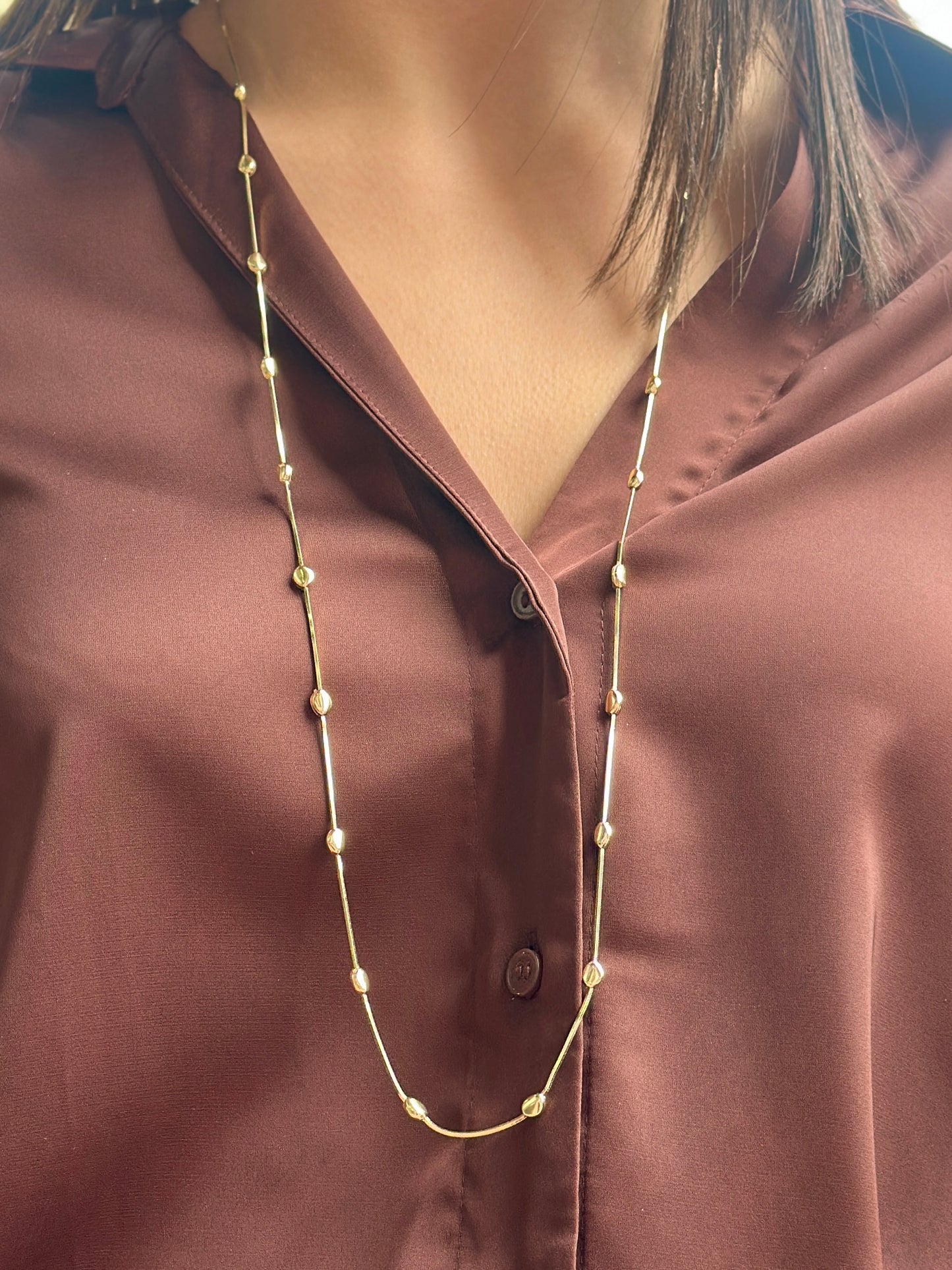 Collana con Pepite Lisce
