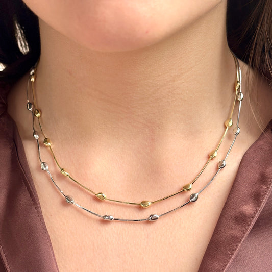 Collana con Pepite Lisce Girocollo