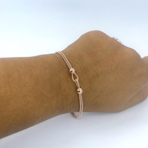 bracciale doppio puntellato rosè