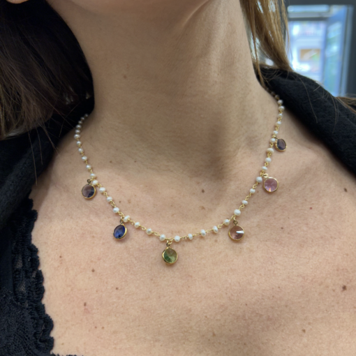 Collana perle multicolor