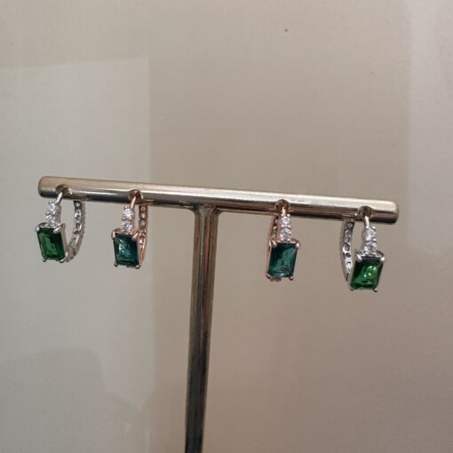 Cerchietti cubic zirconia rettangolare